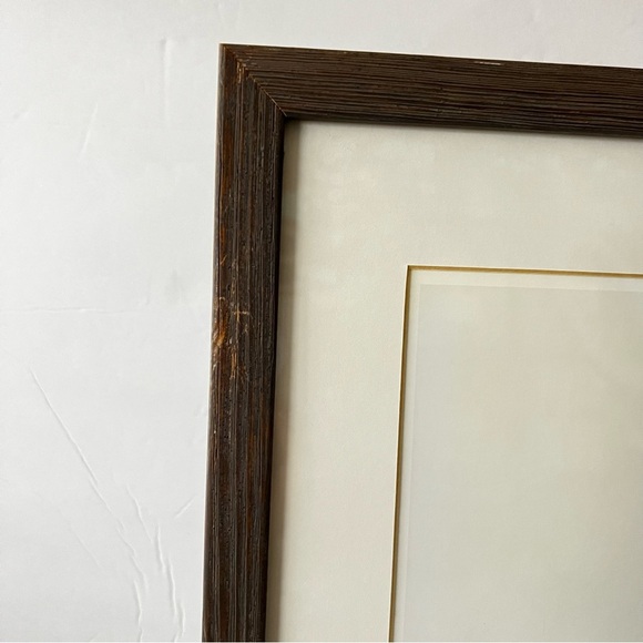 Restoration Hardware Baby Animal Portrait Giraffe Weathered Grey Frame Brown HR - Picture 9 of 15